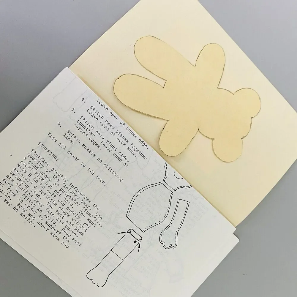 Vintage Miss B Teddy Bear Sewing Pattern JC and ME Patterns 1983 Plush Doll